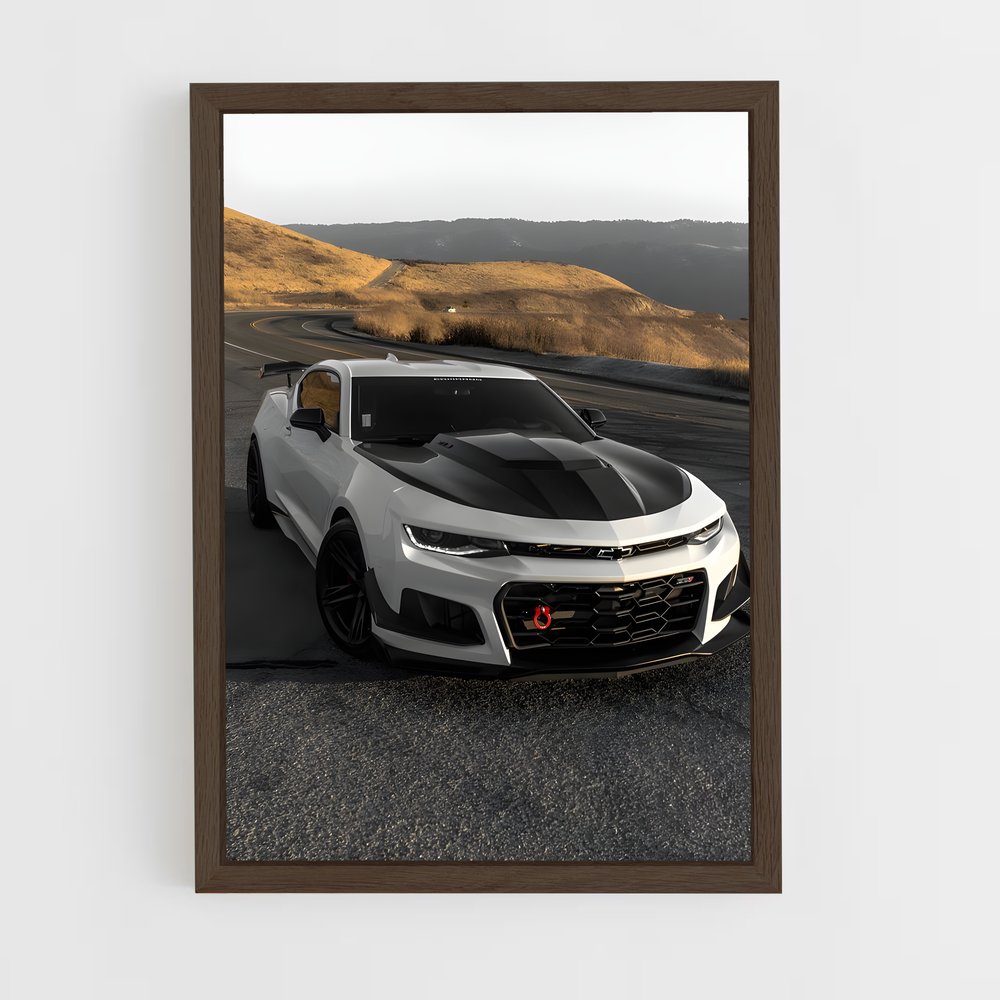 Poster Camaro sur Route Montagneuse – affiche Chevrolet (vue 5)